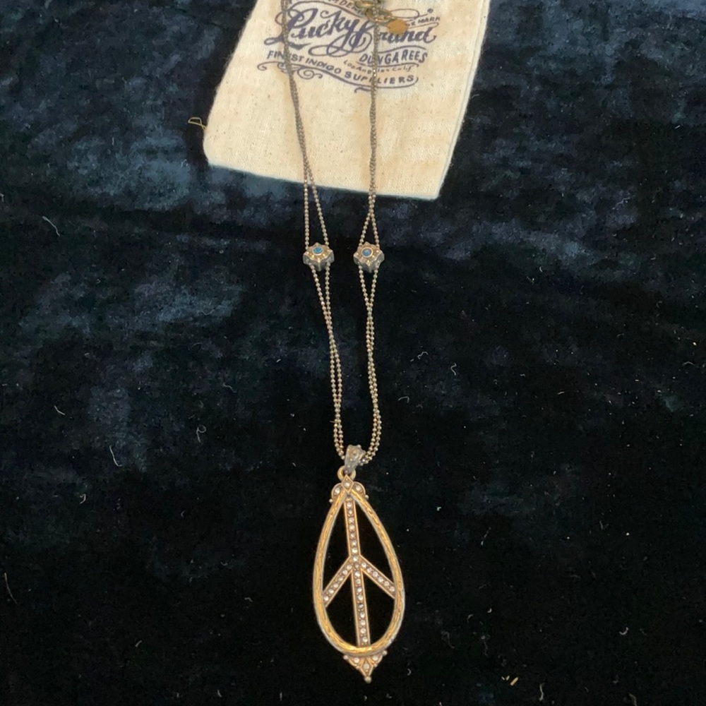 Lucky Brand Peace Necklace